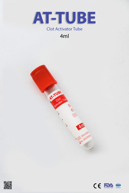 AT-Tube Clot Activator Tube – 4mL Blood Collection for Fast Serum Separation