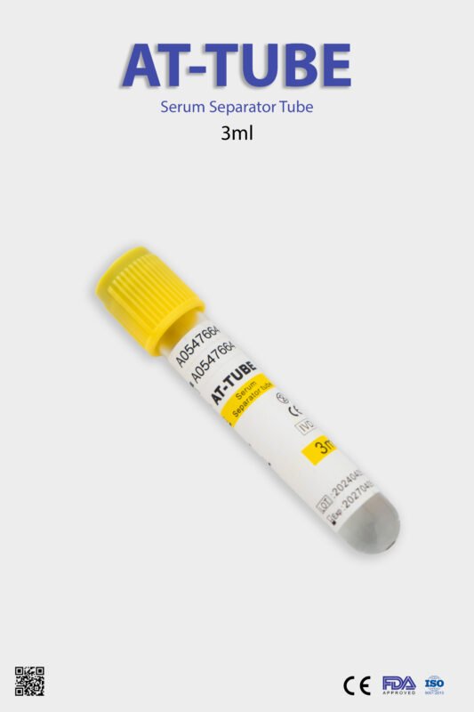 AT-Tube Serum Separator Tube – 3mL SST for Accurate Blood Collection & Clot Activation