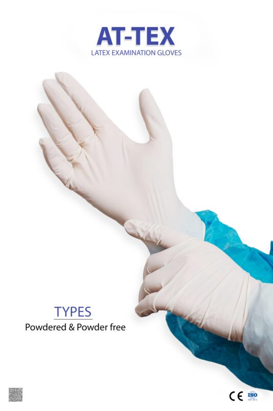 AT-TEX Latex Examination Gloves | Powdered & Powder-Free Medical Gloves